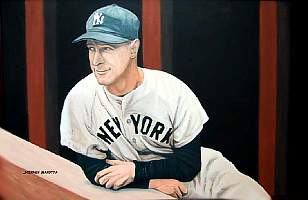 Sports Art Painting of Lou Gehrig