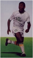 Sports Art Painting of Pele