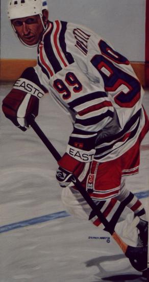 Sports Art Painting of Wayne Gretzky