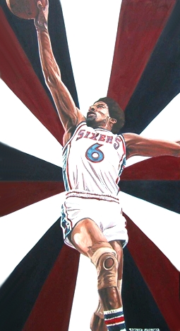 Sports Art Painting of Julius (Dr.J) Erving