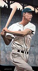 Sports Art Painting of Ted Williams
